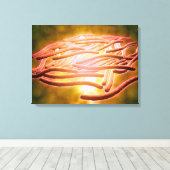 Microscopisch Uitzicht van Legionella Pneumophila  Canvas Afdruk (Insitu (Houten vloer))