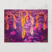 Microscopisch Uitzicht van ligand dat aan een rece Briefkaart (Voorkant)