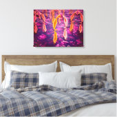 Microscopisch Uitzicht van ligand dat aan een rece Canvas Afdruk (Insitu (Slaapkamer))