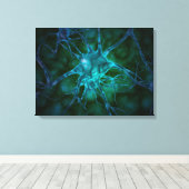 Microscopisch Uitzicht van meervoudige zenuwcellen Canvas Afdruk (Insitu (Houten vloer))