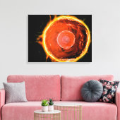 Microscopisch Uitzicht van menselijke B-cellen 3 Canvas Afdruk (Insitu (Woonkamer))