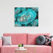 Microscopisch Uitzicht van Mitochondria 2 Canvas Afdruk (Insitu (Woonkamer))