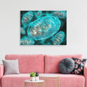Microscopisch Uitzicht van Mitochondria 2 Canvas Afdruk (Insitu (Woonkamer))