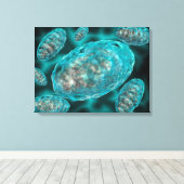 Microscopisch Uitzicht van Mitochondria 2 Canvas Afdruk (Insitu (Houten vloer))