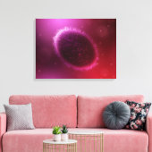 Microscopisch Uitzicht van monster 1 Canvas Afdruk (Insitu (Woonkamer))