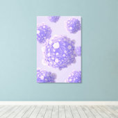 Microscopisch Uitzicht van pancreaskankercellen 1 Canvas Afdruk (Insitu (Houten vloer))