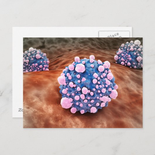 Microscopisch Uitzicht van pancreaskankercellen 2 Briefkaart (Voorkant / Achterkant)