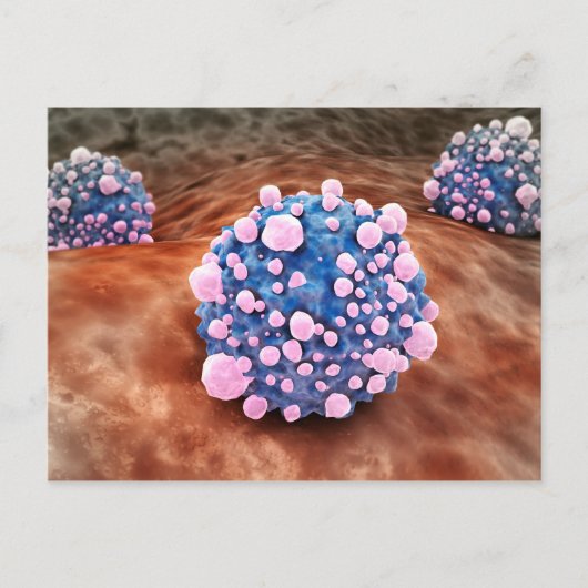 Microscopisch Uitzicht van pancreaskankercellen 2 Briefkaart (Voorkant)