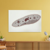 Microscopisch Uitzicht van paramecium 3 Canvas Afdruk (Insitu (Woonkamer))