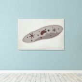 Microscopisch Uitzicht van paramecium 3 Canvas Afdruk (Insitu (Houten vloer))