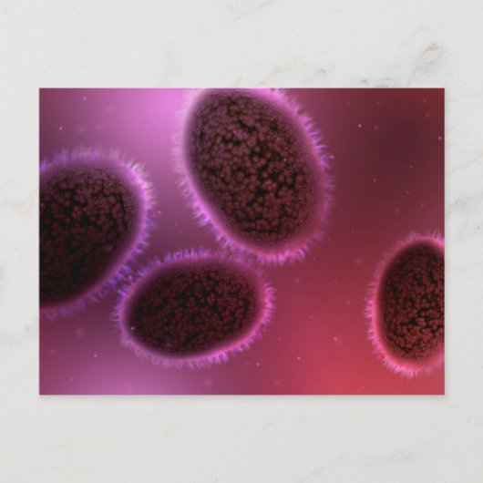 Microscopisch Uitzicht van Samlpox 2 Briefkaart (Voorkant)