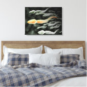 Microscopisch Uitzicht van Sperm Traveling Canvas Afdruk (Insitu (Slaapkamer))