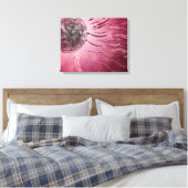 Microscopisch Uitzicht van spinzwemmen naar eieren Canvas Afdruk (Insitu (Slaapkamer))