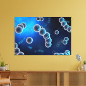 Microscopisch Uitzicht van Streptococcus 2 Canvas Afdruk (Insitu (Woonkamer))