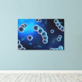 Microscopisch Uitzicht van Streptococcus 2 Canvas Afdruk (Insitu (Houten vloer))