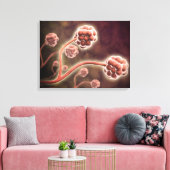 Microscopisch Uitzicht van tachybotrys Chartarum Canvas Afdruk (Insitu (Woonkamer))