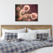 Microscopisch Uitzicht van tachybotrys Chartarum Canvas Afdruk (Insitu (Slaapkamer))