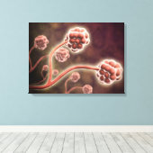 Microscopisch Uitzicht van tachybotrys Chartarum Canvas Afdruk (Insitu (Houten vloer))