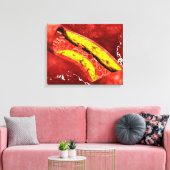 Microscopisch Uitzicht van vetplak in de slagader Canvas Afdruk (Insitu (Woonkamer))