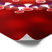 Microscopische corona viruswetenschappen rode biol poster (Hoek)