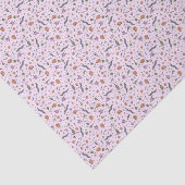 Microscopische dieren in roze tissuepapier (Detail)