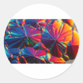 microscopische kristalvorming ronde sticker (Voorkant)