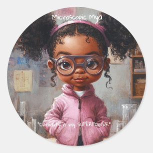 Microscopische Maya Ronde Sticker