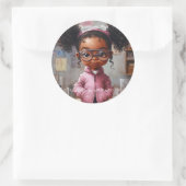 Microscopische Maya Ronde Sticker (Tas)