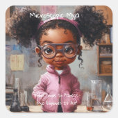 Microscopische Maya Vierkante Sticker (Voorkant)