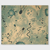 Microscopische microben cadeaupapier (Vlak)