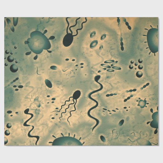 Microscopische microben cadeaupapier (Vlak)