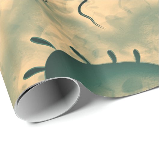 Microscopische microben cadeaupapier (Rol Hoek)