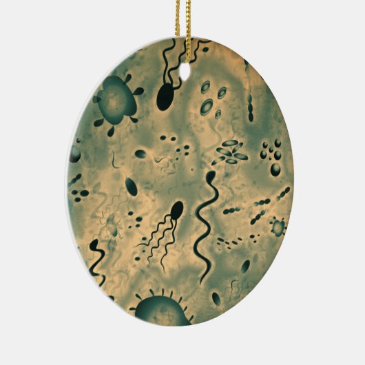 Microscopische microben keramisch ornament (Rechts)