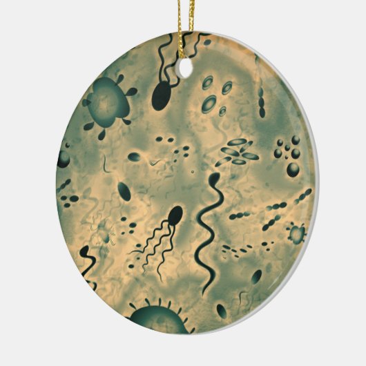 Microscopische microben keramisch ornament (Links)