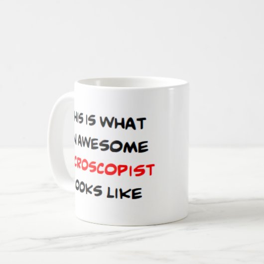 microscopist, geweldige koffiemok (Voorkant links)