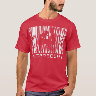 Microscopy Shadow in een streepjescode T-shirt