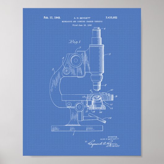 Microsoft 1948 Patent Art Blueprint Poster (Voorkant)
