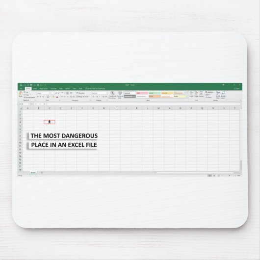 Microsoft Excel-werkmenupad Muismat (Voorkant)