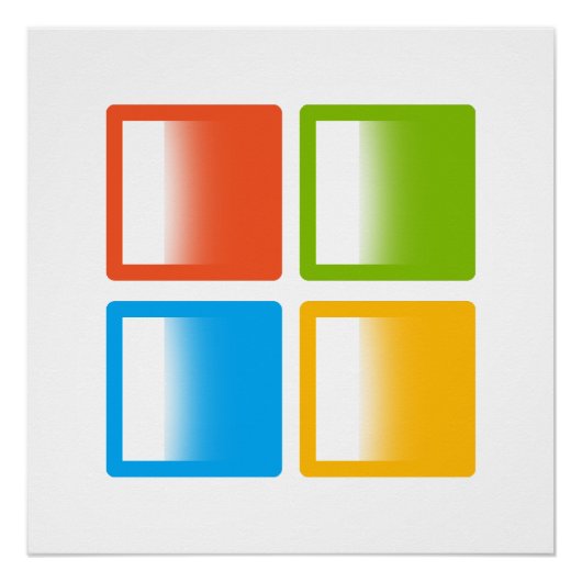 Microsoft Logo Kunst Perfect Poster (Voorkant)