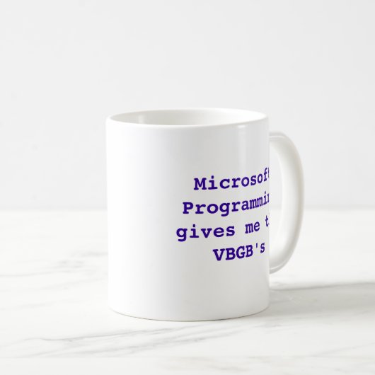 Microsoft Programming geeft me de VBGB's Koffiemok (Voorkant rechts)