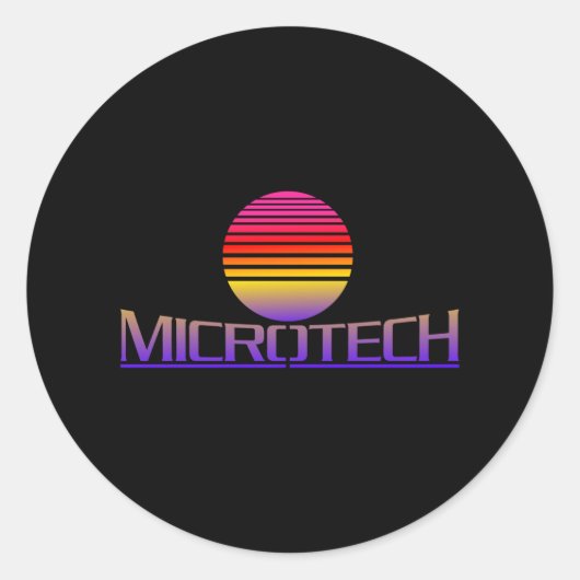 Microtech Corporation Gaming Gift Ronde Sticker (Voorkant)