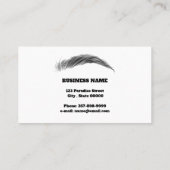 Microverblindende kunstenaar in bruin visitekaartj visitekaartje (Achterkant)