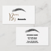 Microverblindende kunstenaar in bruin visitekaartj visitekaartje (Voorkant / Achterkant)