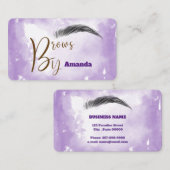 Microverblindende kunstenaar in bruin visitekaartj visitekaartje (Voorkant / Achterkant)