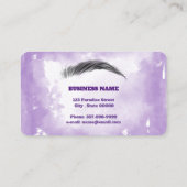 Microverblindende kunstenaar in bruin visitekaartj visitekaartje (Achterkant)