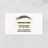 Microverblindende kunstenaar in bruin visitekaartj visitekaartje (Achterkant)