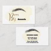 Microverblindende kunstenaar in bruin visitekaartj visitekaartje (Voorkant / Achterkant)