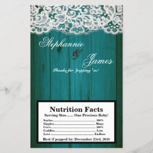 Microwave Popcorn Wrapper Distressed Blauwgroen Wo Flyer