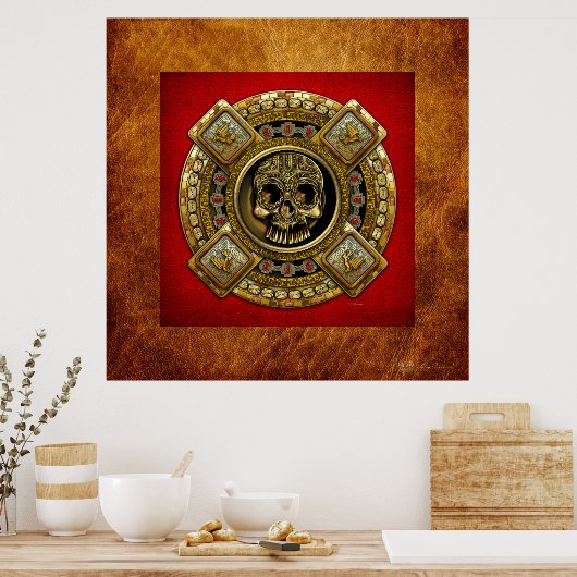 Mictlantecuhtli - Aztec God voor de dood Poster (Keuken)