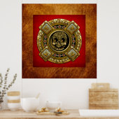 Mictlantecuhtli - Aztec God voor de dood Poster (Keuken)